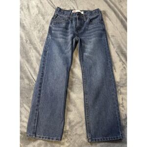 Levis 505 Jeans Boys 8 Regular‎ Blue Straight Leg Denim W24 L24 Adjustable Waist